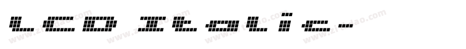 LCD Italic字体转换